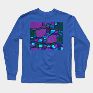 African Landscape View From the Air - Violet Long Sleeve T-Shirt